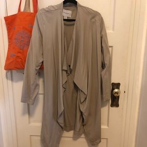 Carolina Belle Montreal Taupe Draped Trench